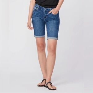 PAIGE Premium Denim Berkeley Denim Bermuda Knee Shorts Size 27 Stretch NWT